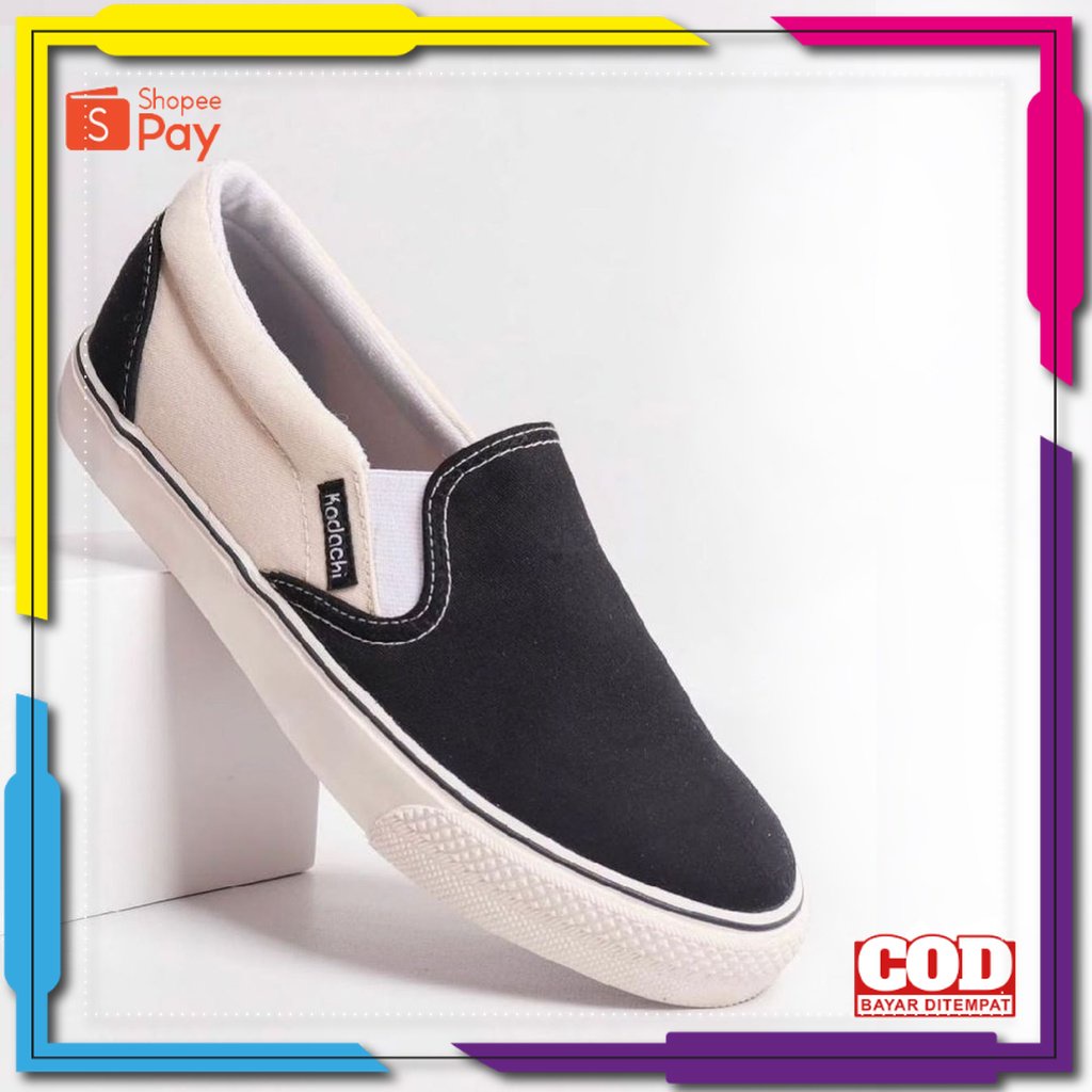 Kem Đen Cổ Điển Slip on 8136 Size 37 38 39 40 41 42 43 44 45 / Kodachi