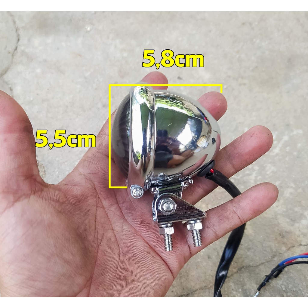 Đèn hậu classic kim loại tròn