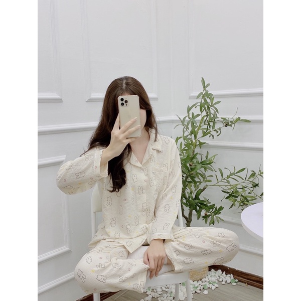 Pijama dài tay chất xốp mùa thu mùa đông cực đẹp bộ mặc nhà nữ dài tay cao cấp 2023 kingofpijamas