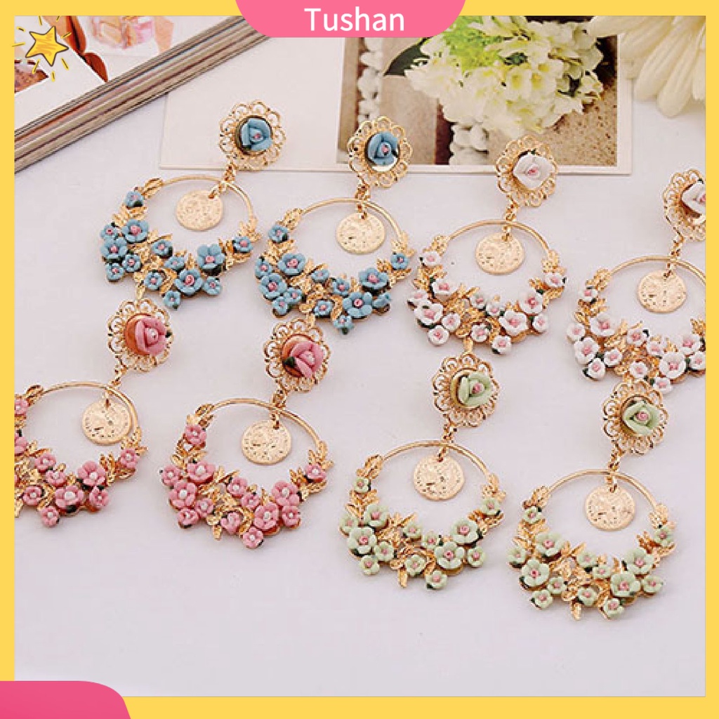Khuyên tai nữ hình bông hoa thời trang