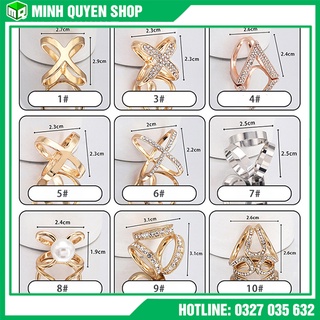 Nút khóa khăn lụa mạ vàng - khóa cài khăn choàng cổ kiểu dáng dễ thương – phụ kiện cho bạn nữ