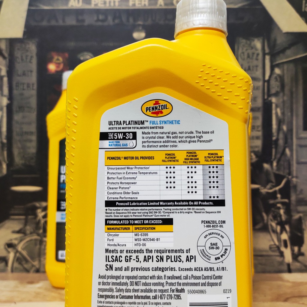 Nhớt Pennzoil Ultra Platinum 4T 5w30