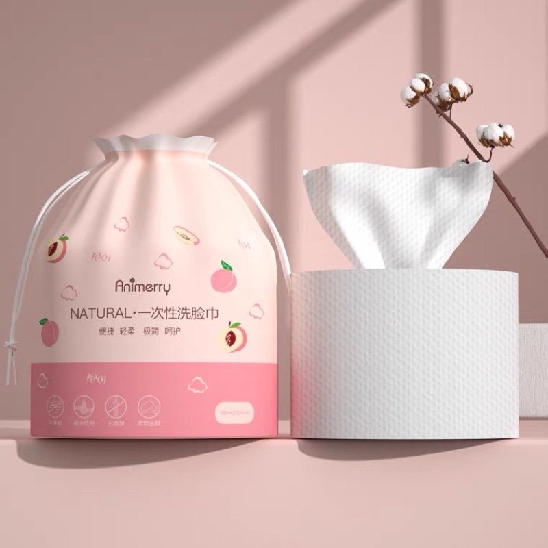 Khăn đa năng dùng 1 lần Animerry, khăn lau mặt khô mềm mại, khăn tẩy trang [ 180x200mm]