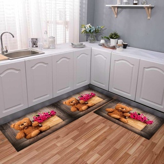 Set 2 thảm bếp 3D cao cấp (40*60cm&120cm) - Động vật - Thú cưng