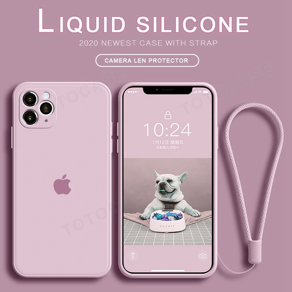 Ốp điện thoại silicon màu kẹo nhám có cho iPhone 12 7 8 Plus X XS MAX XR iPhone 11 Pro max SE 2020 2