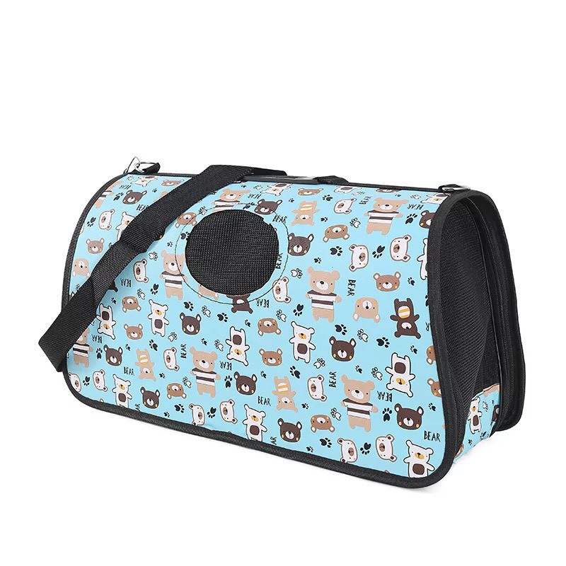 Túi vận chuyển chó mèo màu tặng kèm quai đeo (giao màu ngẫu nhiên)