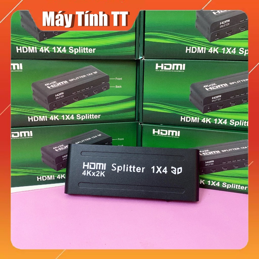 Bộ chia HDMI 1 ra 4 / 1 ra 2 màn hình mach dài xịn 4K Full HD - HUB HDMI 1 ra 4 hỗ trợ 3D mạch dài