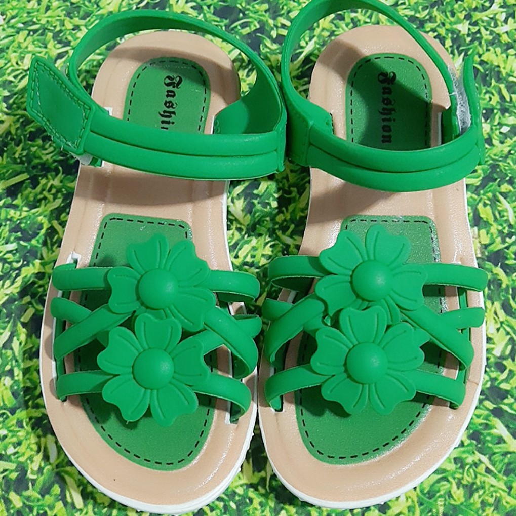 DÉP SANDAL HOA NHỰA DẺO CHO BÉ( ẢNH THẬT)