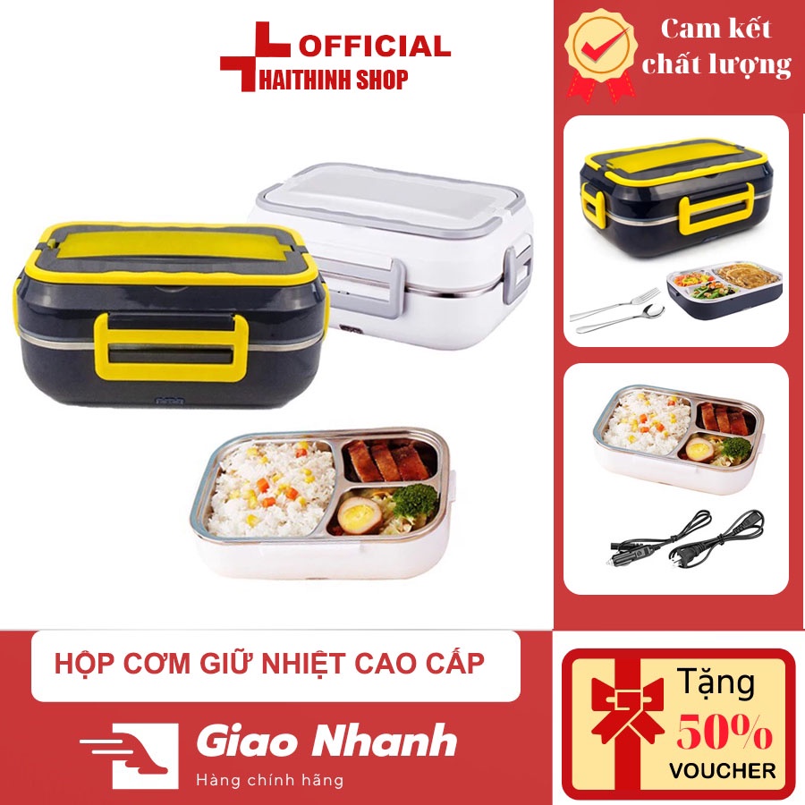 Hộp cơm giữ nhiệt văn phòng hâm nóng chất liệu inox 304 cắm điện tiện lợi cho giới văn phòng