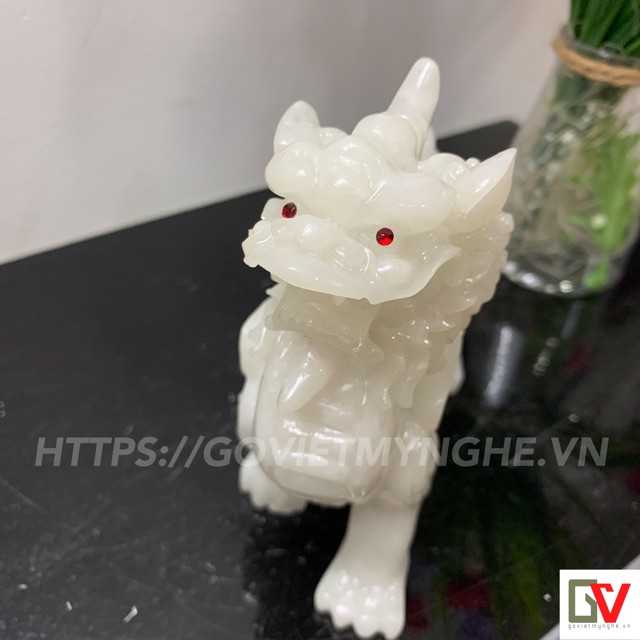 Tượng Đá Tỳ Hưu Phong Thủy Trang Trí Bàn Làm Việc - Cao 11cm - Đá Non Nước | BigBuy360 - bigbuy360.vn