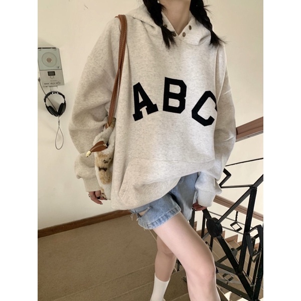 Áo hoodie JAEHYUN NCT dáng rộng basic in chữ ABC | BigBuy360 - bigbuy360.vn