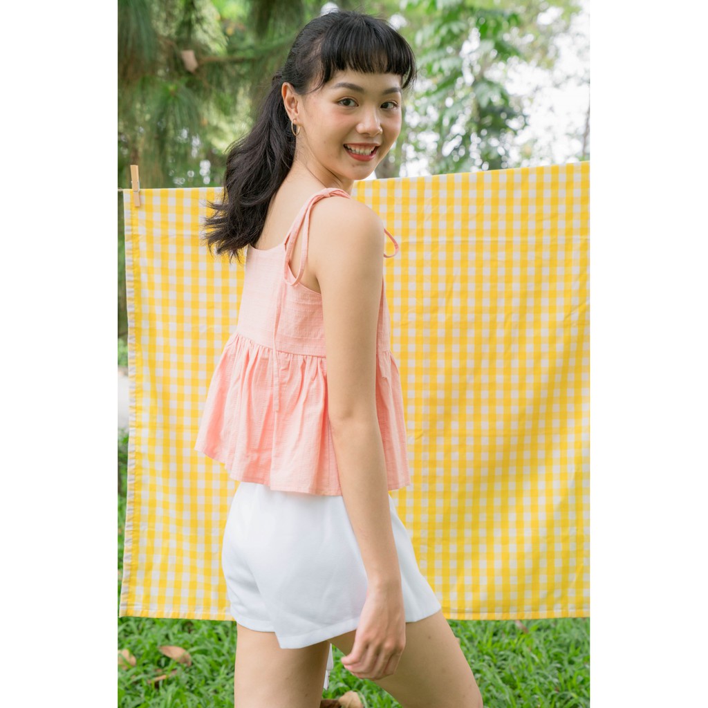 Anniegals - Quần váy cột dây màu trắng - White Wrapped Skort