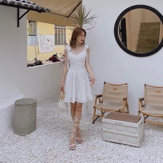 [Ruly.Studio] Đầm trắng cột dây 2 lớp