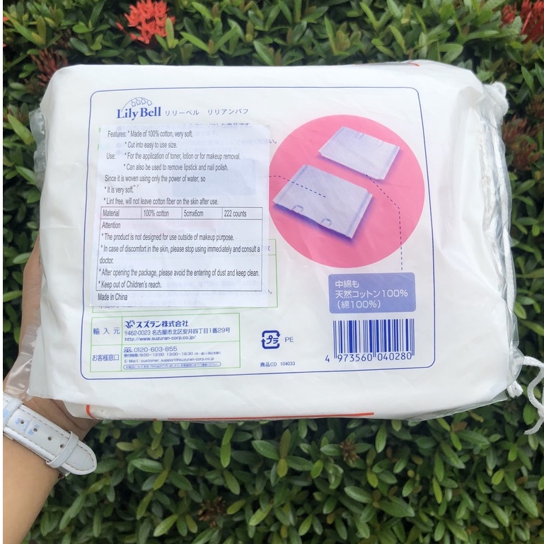 Bông Tẩy Trang Lily Bell Suzuran Nhật Bản 222 Miếng