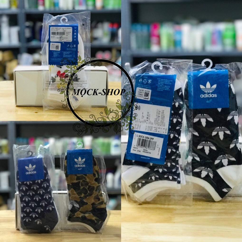 Set 2 dôi tất cổ ngắn adidas