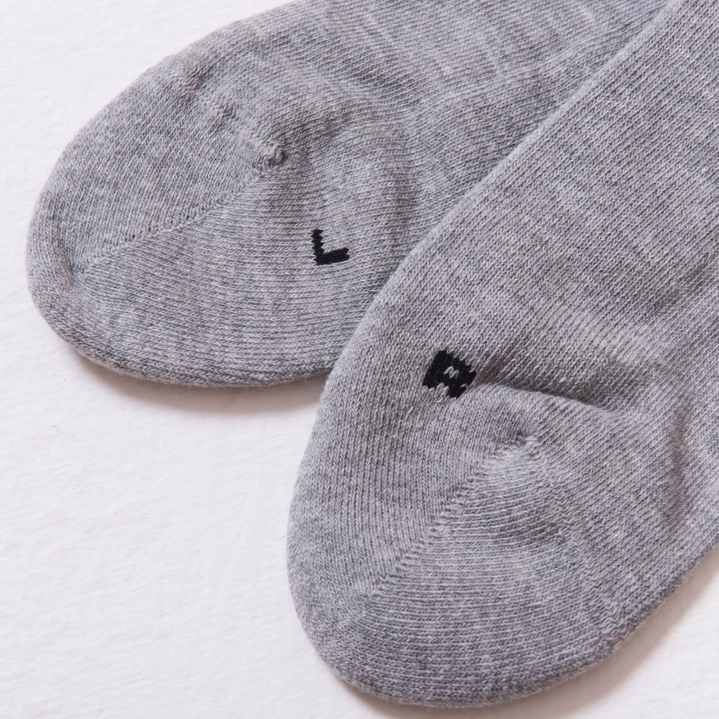 Tất Nam Cotton Len Cao Cấp Co&amp;Com Lót Lông Êm Ái Khử Khuẩn Chống Hôi Chân Màu Ghi Xám