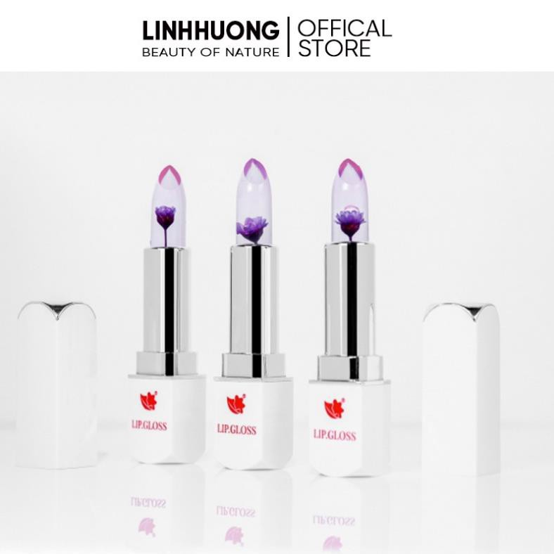 Son thạch Lip Gloss Linh Hương, Son dưỡng môi ướp cánh hoa ngăn ngừa môi khô, nức nẻ | BigBuy360 - bigbuy360.vn
