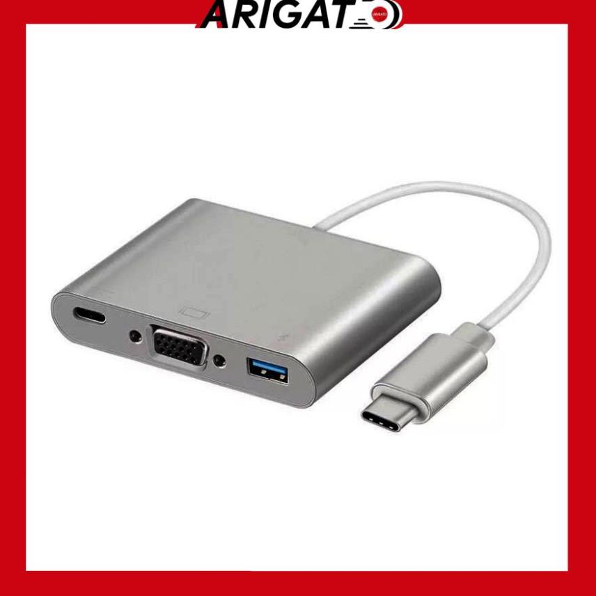 Cáp Chuyển Tin Hiệu USB Type C Sang VGA kèm USB 3.0 Full HD 4k