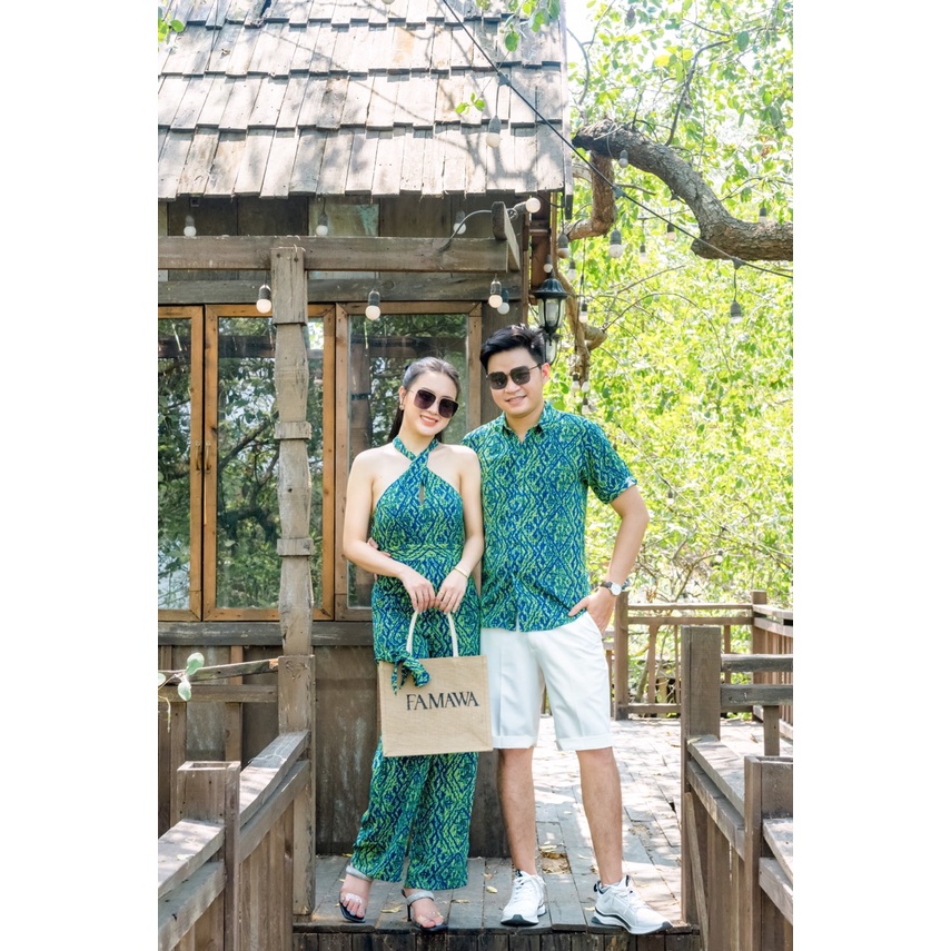 Áo gia đình 3 người - đồng phục gia đình đi biển - thiết kế by FAMAWA