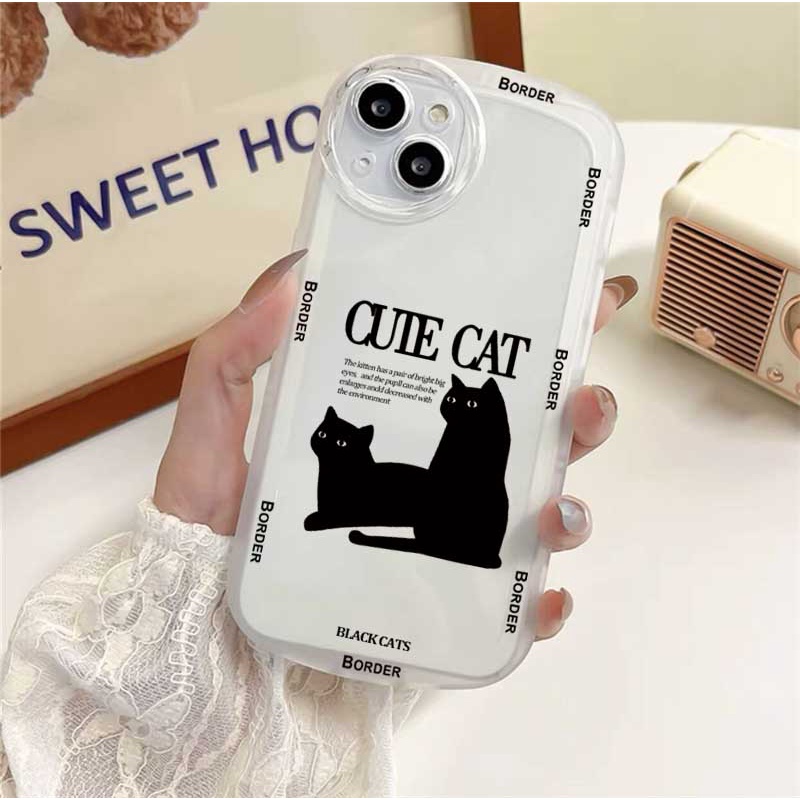 Ốp Điện Thoại Hình Mèo Đen Cho Realme 10 C33 C35 C21Y C25Y 5 5i 6i C3 RealmeC11 C11 2021 C25 C15 C12 C2 Realme Narzo 50A Prime