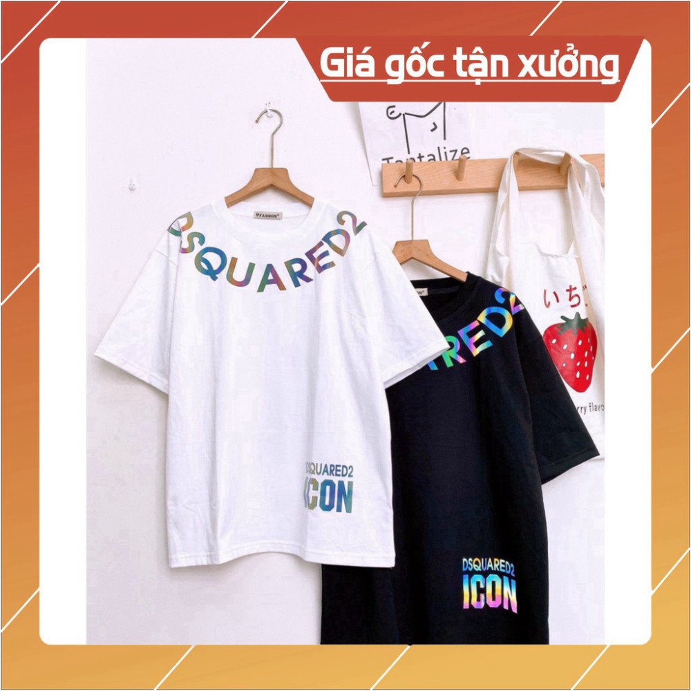 Áo Thun Phản Quang Nam,Nữ Dsquared Chất Cotton Cực Đẹp.  Freesize Từ 45kg - 70kg