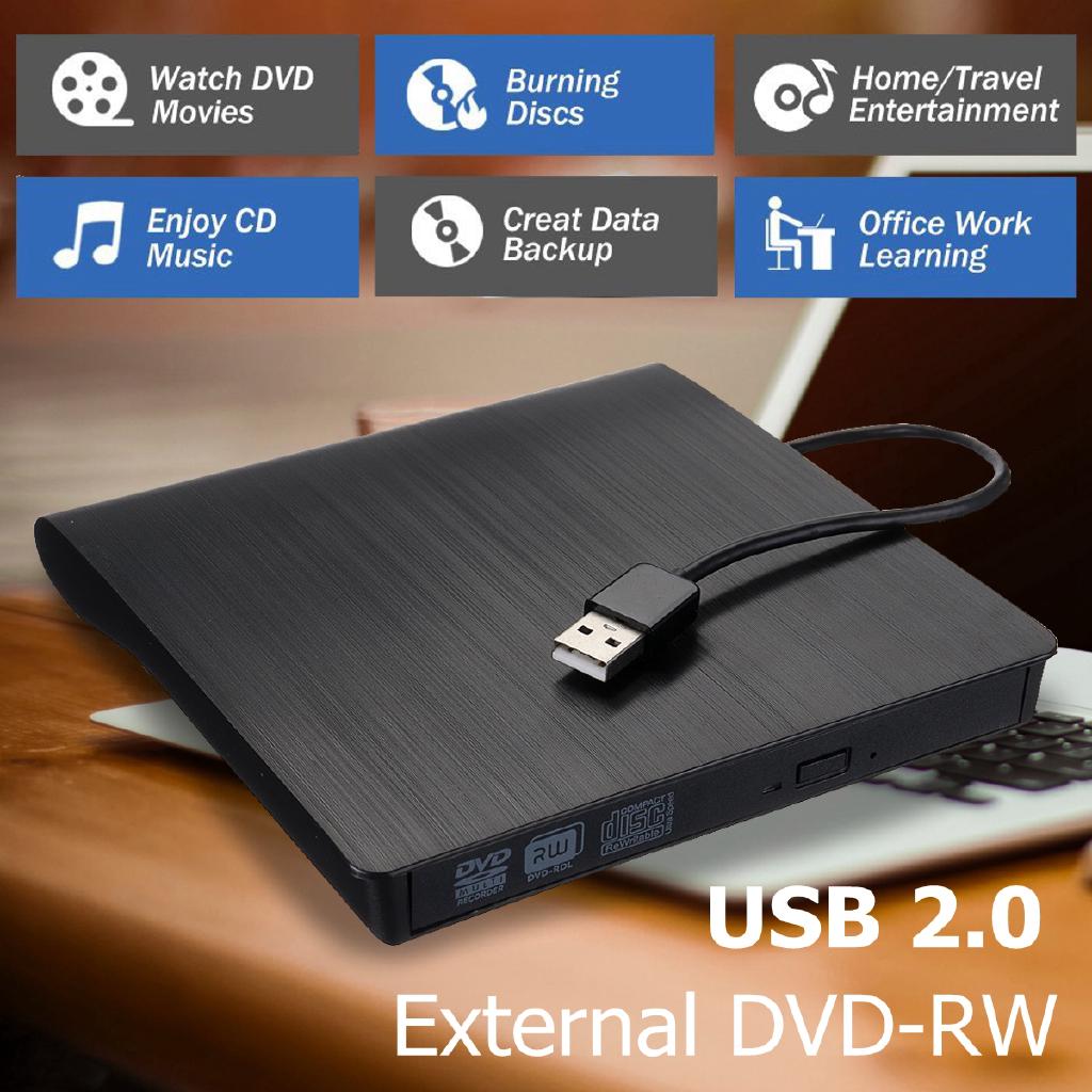 Đầu đọc đĩa CD DVD RW kết nối USB 2.0 cho máy tính