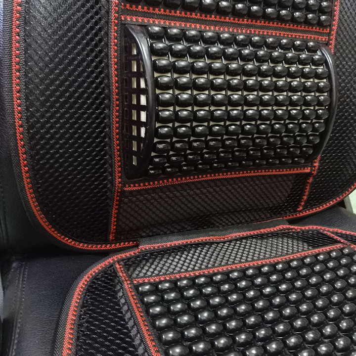 Lưới Lót Ghế Tựa Lưng Hạt Giả Gỗ Mát Xa- Lướt lót ghế văn phòng-Tấm lót ghế và tựa lưng ô tô | BigBuy360 - bigbuy360.vn