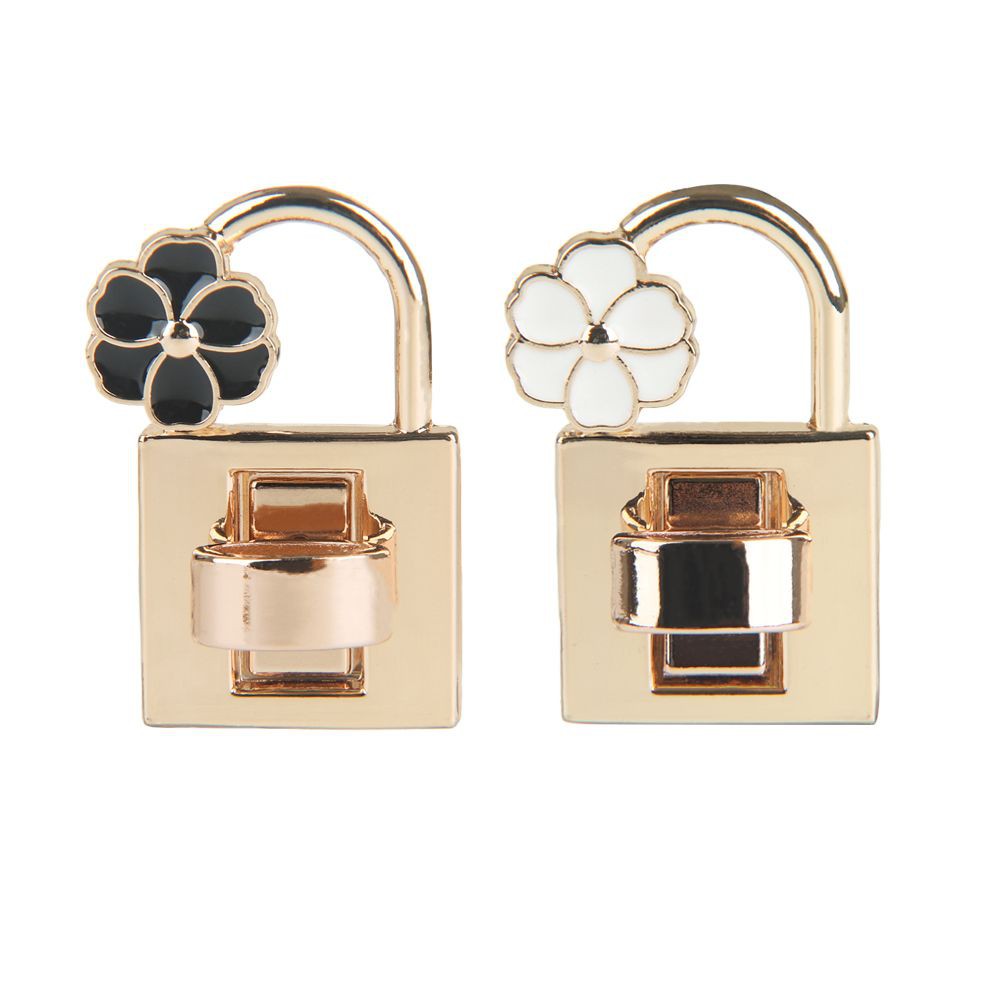 Handbag Bag Accessories Exquisite Flower Craft Turn Lock