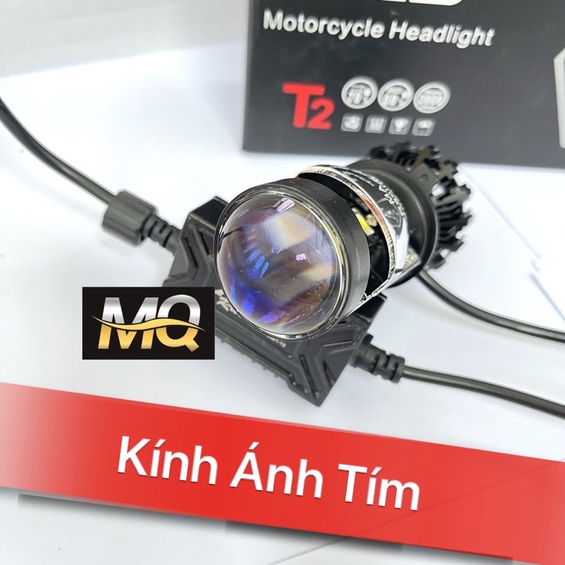 Đèn Pha LED Bi Cầu Mini H4 T2 MA Racing Lắp Ô tô Xe Máy Pha Bi Cầu Chống Chói Cắt Sáng M01B