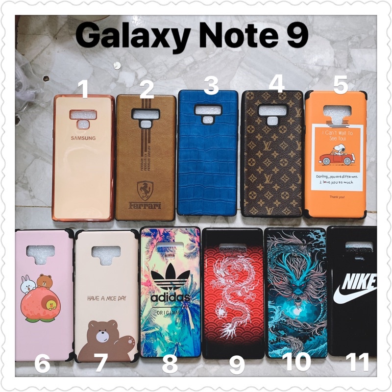 Ốp lưng Samsung Galaxy Note 9 trong chống sốc , giả da , hình 3d