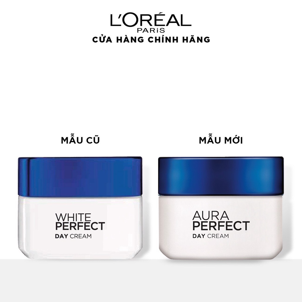 Kem Dưỡng L'Oreal White/ Aura Perfect Trắng Sáng Đều Màu Da ban đêm/ ban ngày 50ml