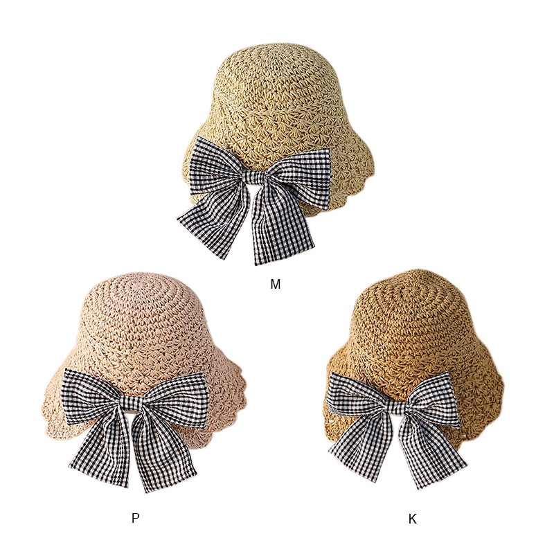 Mũ Cói Thắt Nơ Hàn Quốc Cho Bé