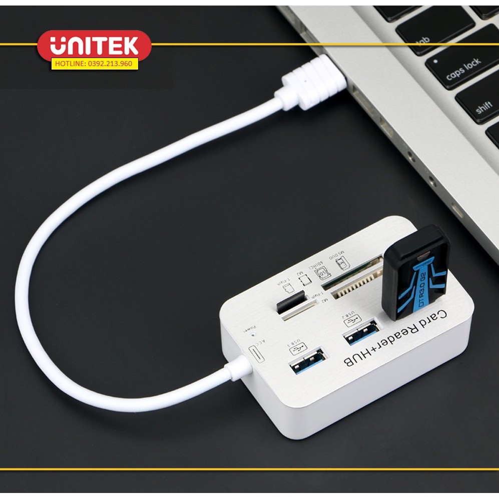 Cáp USB 3.0 to Hub Usb + Card reader All in One