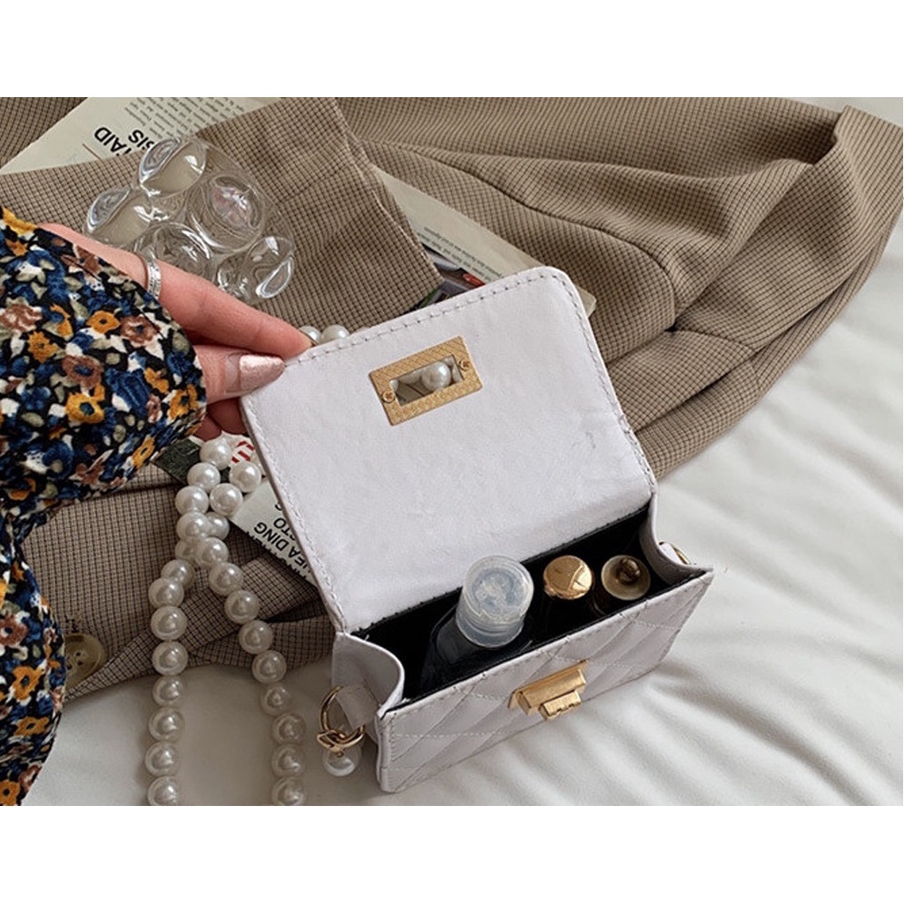 Túi xách nữ đeo vai túi đeo chéo đẹp đi chơi mini dây ngọc Samsora store - KN2234