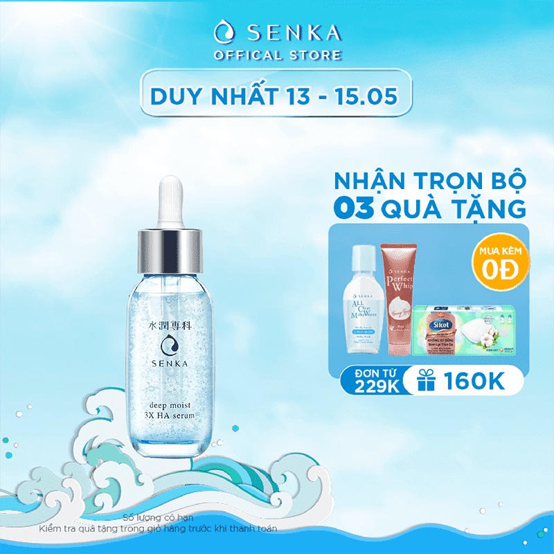 Serum dưỡng ẩm và chống lão hóa SENKA DEEP MOIST 3X HA SERUM 30ML