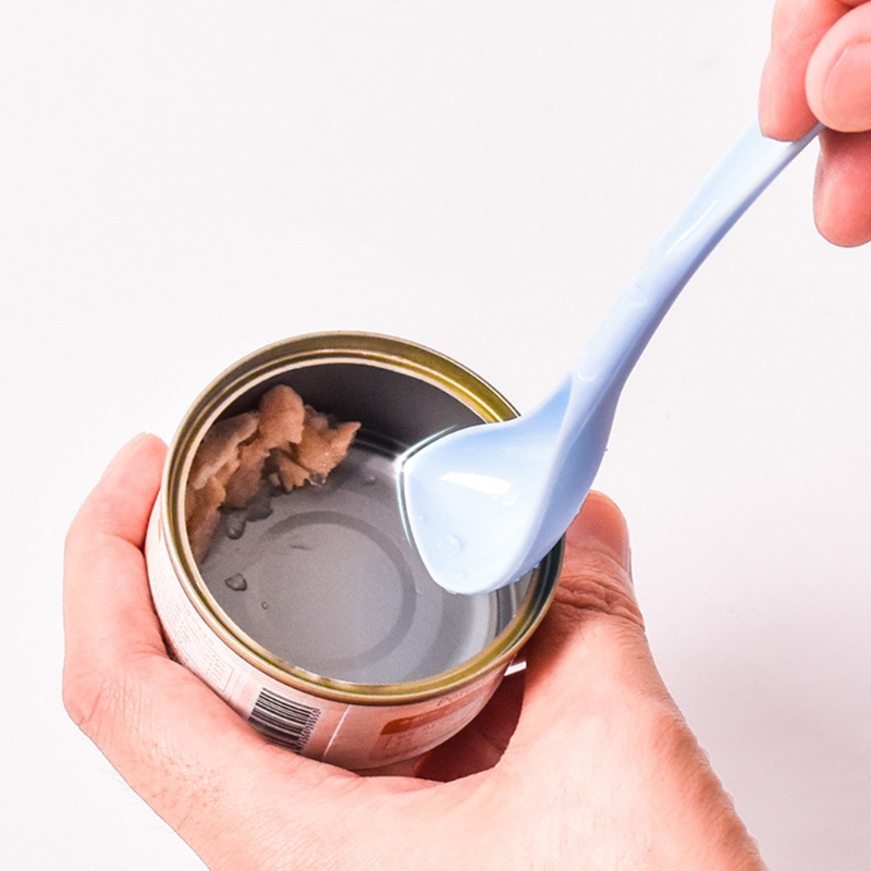 Bộ Muỗng Nắp Thiếc Cán Dài Có Thể Tái Sử Dụng Kèm Vỏ Bọc Bảo Quản Thực Phẩm Tươi Mới Cho Thú Cưng