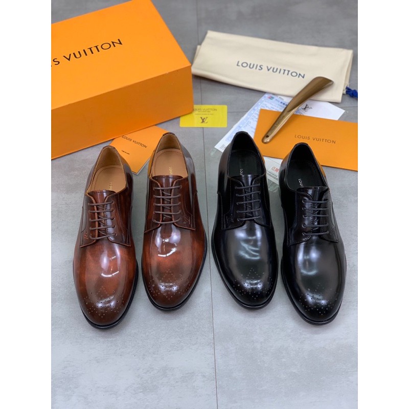 Giày tây của nam thương hiệu Louis Vuitton LV da thật cao cấp
