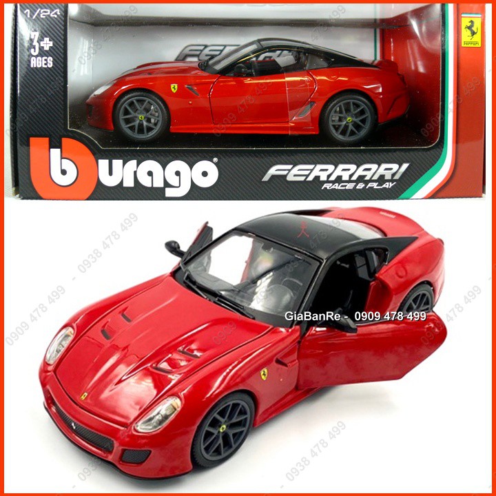 Xe Mô Hình Kim Loại Ferrari 599 GTO - Tỉ Lệ 1:24 - Bburago - Đỏ - 8159.1