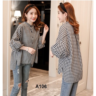 Áo bầu công sở, áo bầu sơ mi kate a106