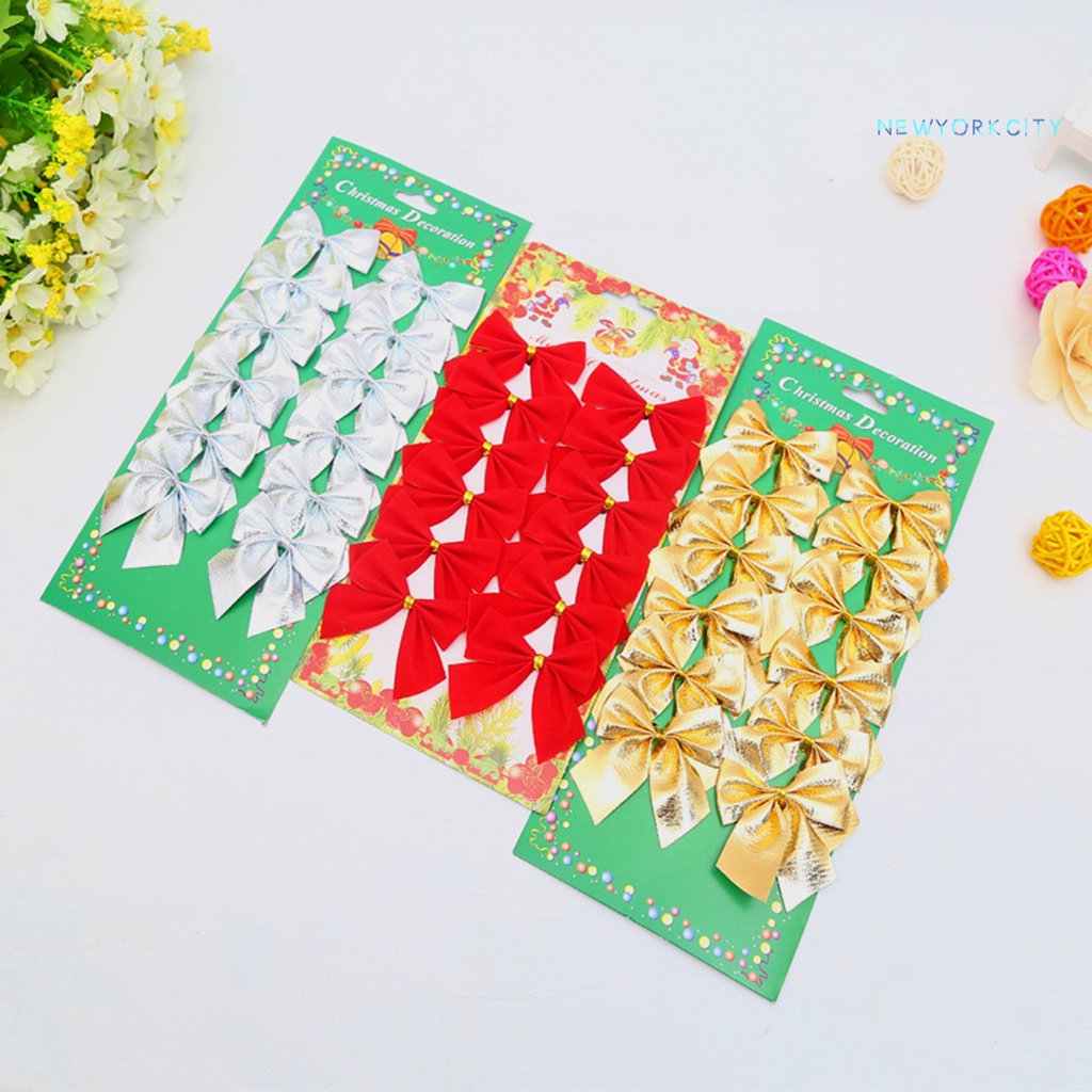 12 Nơ Bướm Vải Không Dệt Thân Thiện Với Môi Trường Trang Trí Giáng Sinh