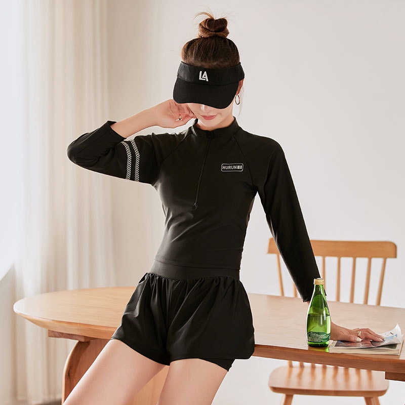 Bộ Đồ Bơi Tay Dài Thiết Kế Đơn Giản Thời Trang Cao Cấp Cho Nữ