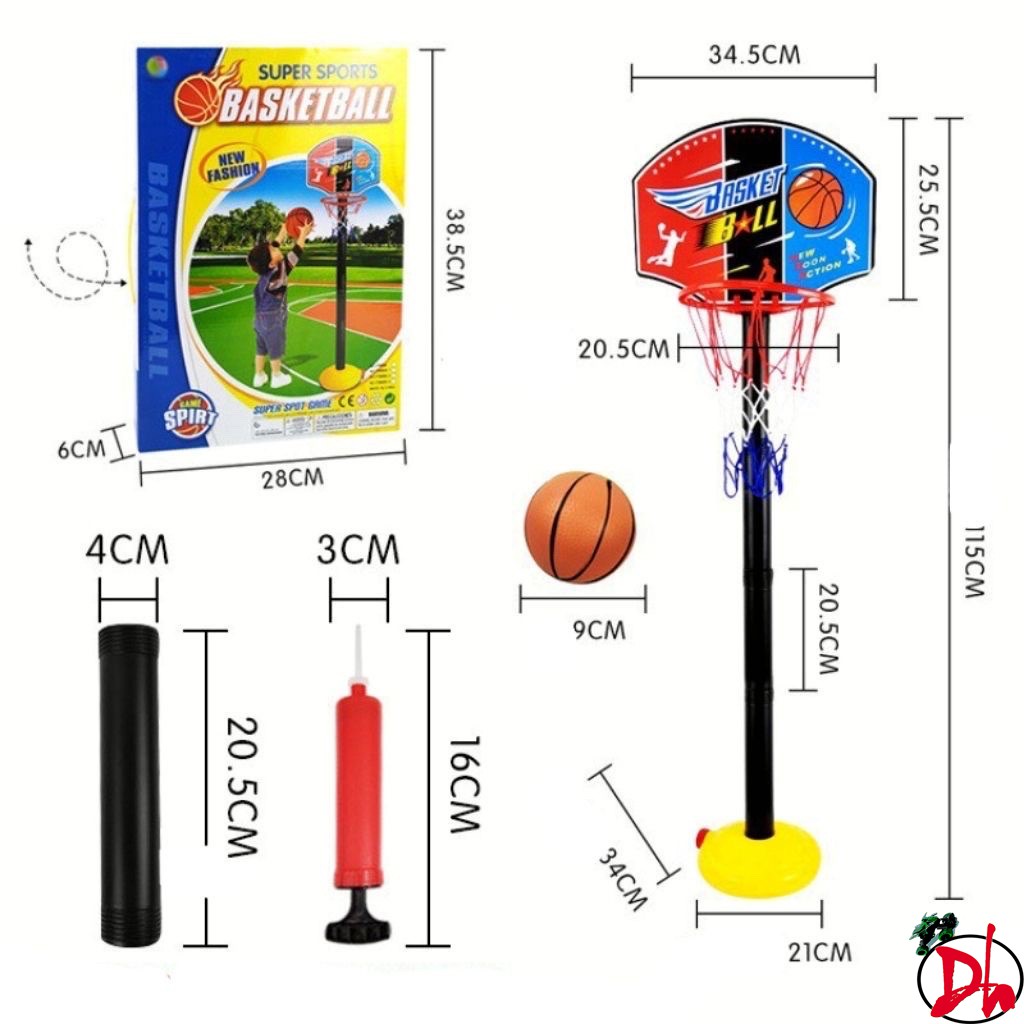 Đồ chơi ném bóng rổ có thể tăng hoặc giảm cột ném bóng phù hợp theo độ tuổi,phát triển vận động cho bé tại nhà