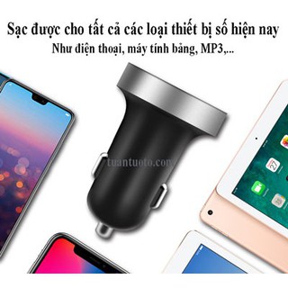 Tẩu sạc ô tô 2 cổng sạc
