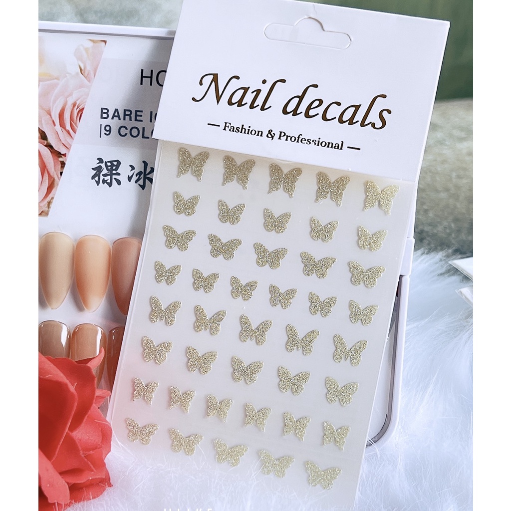 Sticker nail nhũ flash