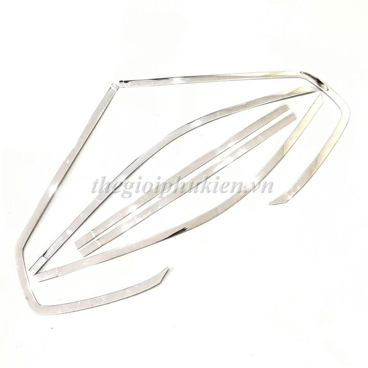 Bộ Nẹp viền cong kính, Chân kính INOX Toyota Land Cruiser Prado