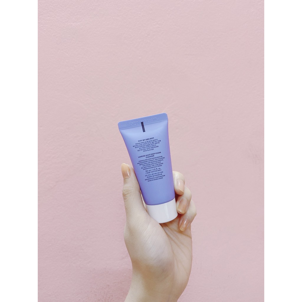 [Mini] Sữa Rửa Mặt Tạo Bọt Làm Sạch Sâu Laneige Multi Deep Clean Cleanser 30ml