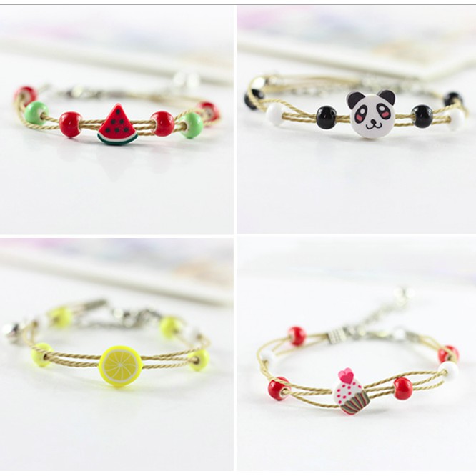 Vòng đeo tay hạt gốm hoa quả trái cây | BigBuy360 - bigbuy360.vn
