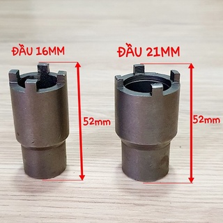 Bộ Gồm 2 Dụng Cụ Mở Nồi Xe Số Thép Nguyên Khối Đầu 16MM Và 21MM Phù Hợp Kết Nối Cần Siết 1/2