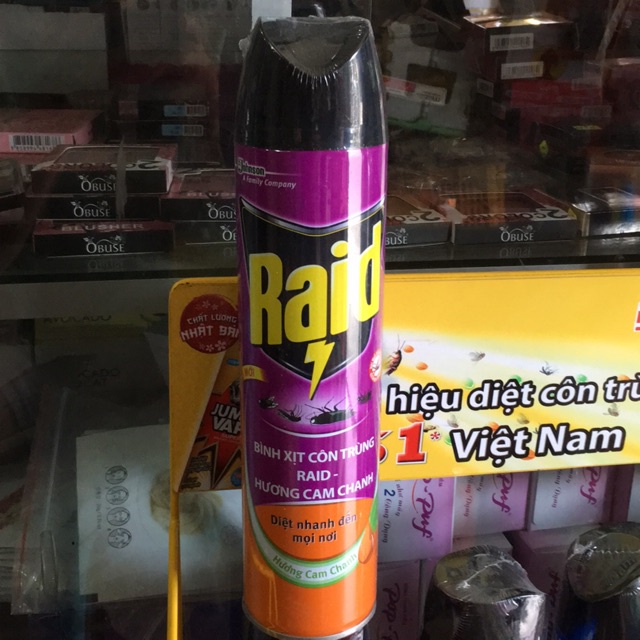 Xịt côn trùng RAID cam chanh 600ml