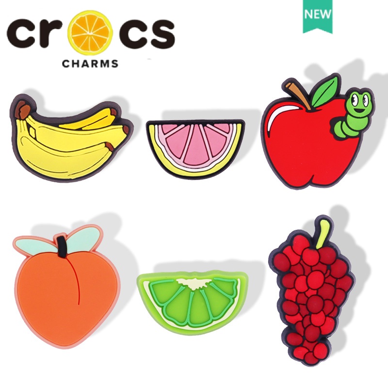 Phụ Kiện Khóa Giày crocs Hình Hoa / Chuối / Đào Thời Trang DIY